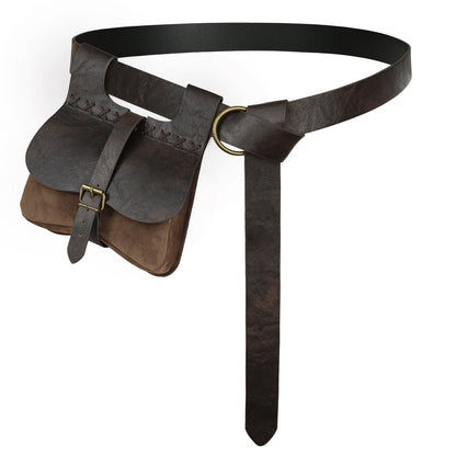 HiiFeuer 2PCs Medieval Belt Bag Set