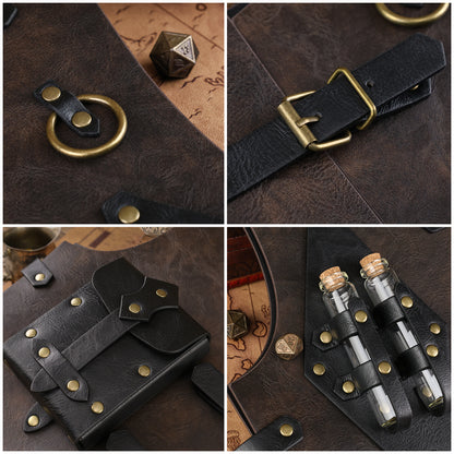 HiiFeuer Medieval Faux Leather Chest Armor