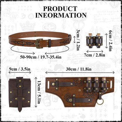 HiiFeuer 4 PCs Medieval Alchemy Costume