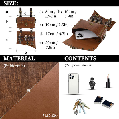 HiiFeuer Medieval Faux Leather Wide Belt Thigh Armor