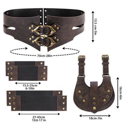 HiiFeuer Fantasy PU Leather Waist Sash