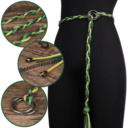 HiiFeuer Medieval Braided Chain Belt