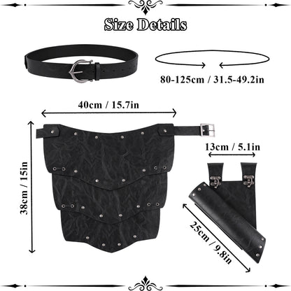 HiiFeuer Medieval Asymmetrical Thigh Armor