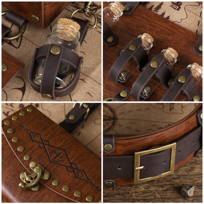 HiiFeuer Medieval Faux Leather Wide Belt Thigh Armor