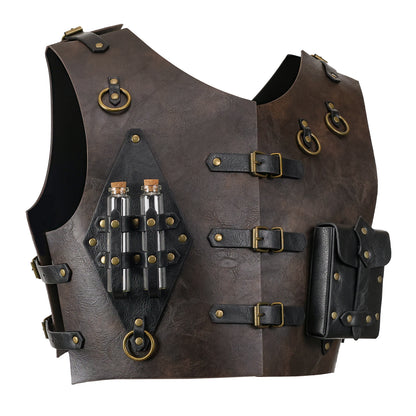 HiiFeuer Medieval Faux Leather Chest Armor
