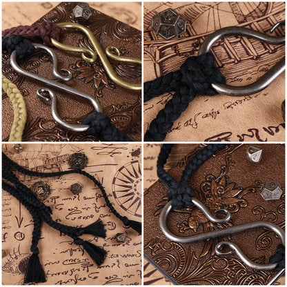 HiiFeuer Medieval Rope Belt with Metal Buckle