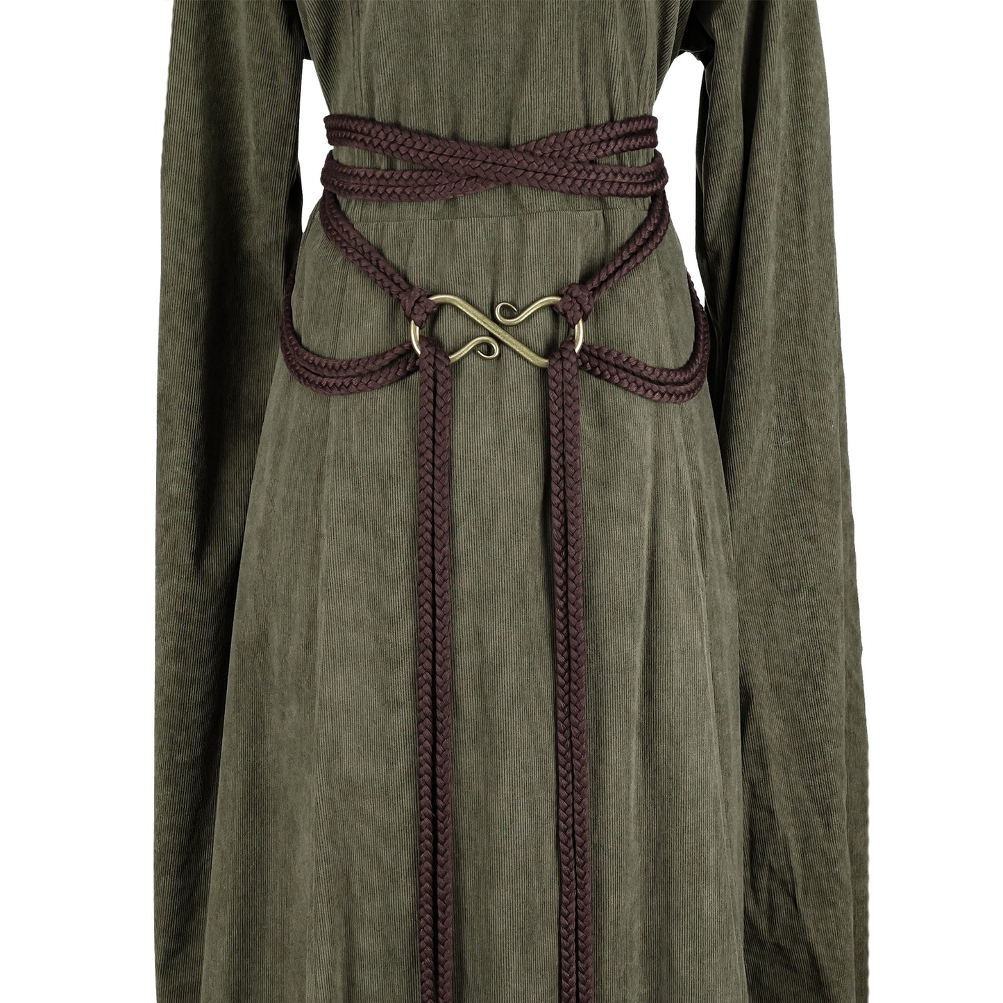 HiiFeuer Medieval Rope Belt with Metal Buckle