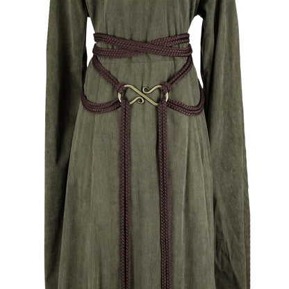 HiiFeuer Medieval Rope Belt with Metal Buckle