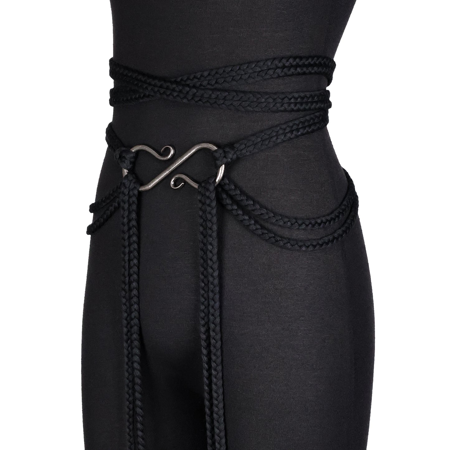 HiiFeuer Medieval Rope Belt with Metal Buckle