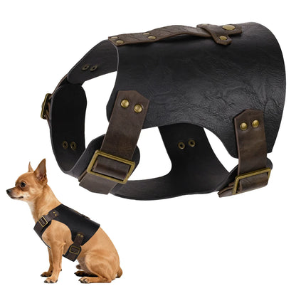 Medieval Faux Leather Dog Armor Clothe