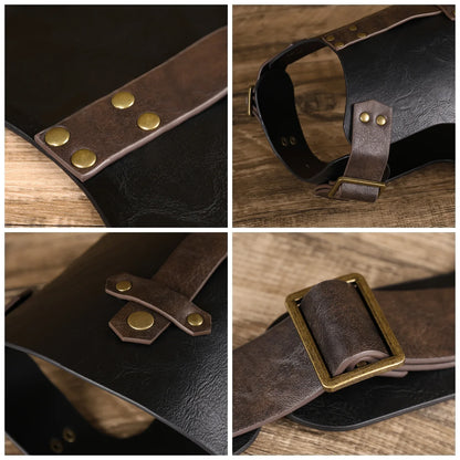 Medieval Faux Leather Dog Armor Clothe