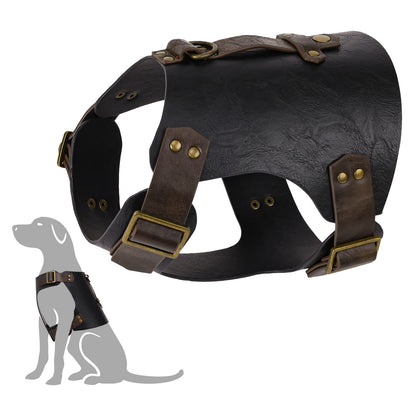 Medieval Faux Leather Dog Armor Clothe