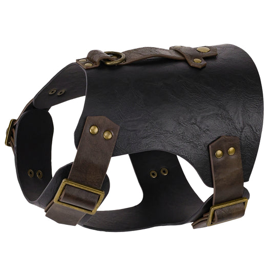 Medieval Faux Leather Dog Armor Clothe