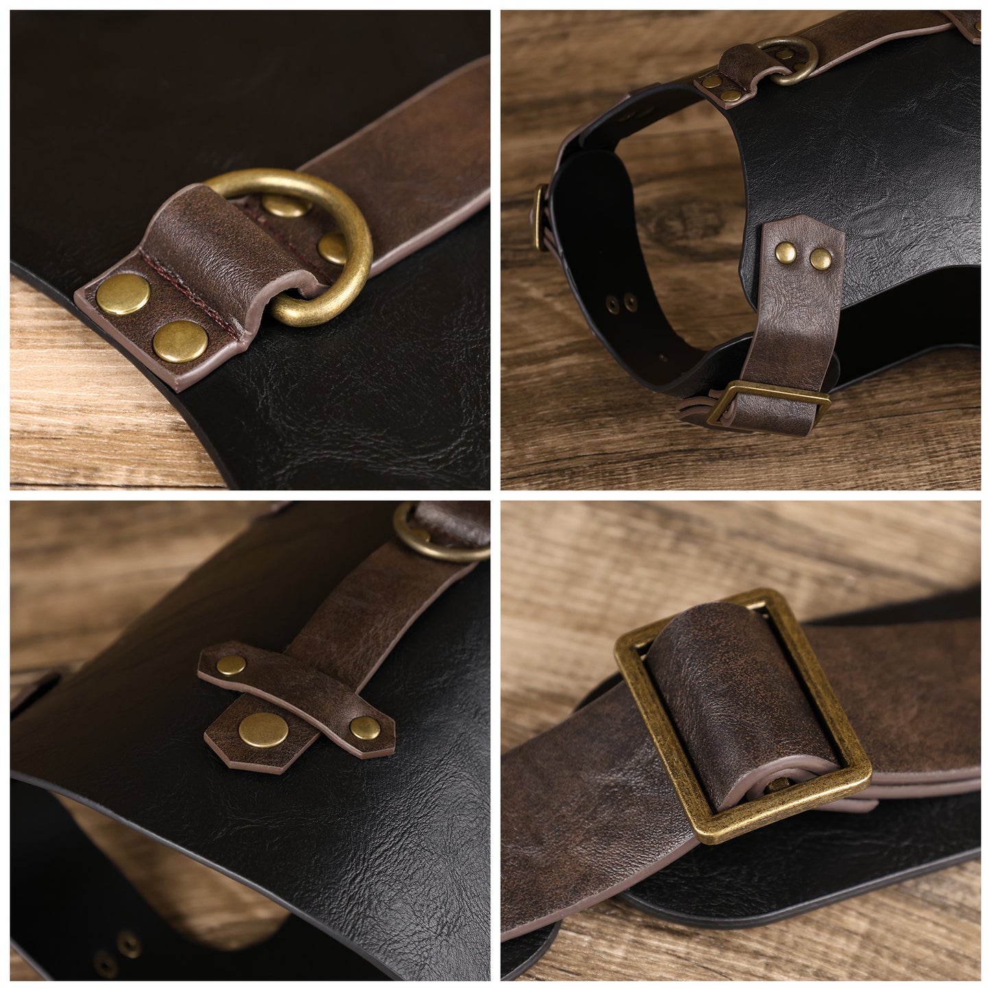 Medieval Faux Leather Dog Armor Clothe