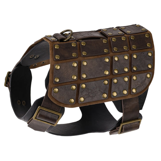 Medieval Faux Leather Dog Armor Clothe