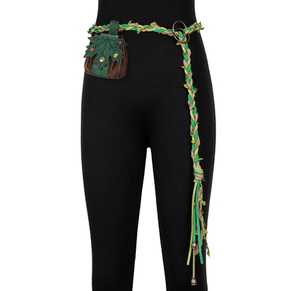 HiiFeuer Medieval Belt Renaissance Leaf Purse