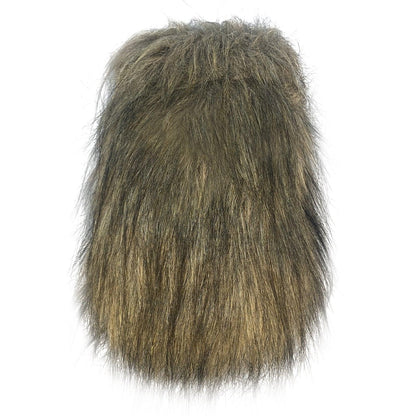 HiiFeuer Viking Faux Fur Belt Bag Nordic Badge Belt Pouch Fuzzy Portable Drawstring Purse Medieval Cosplay Side Pack Dice Bag