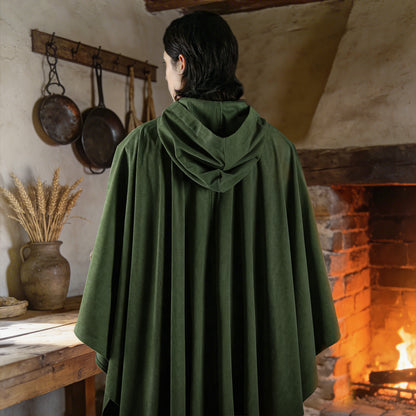 Medieval Corduroy Hooded Cloak