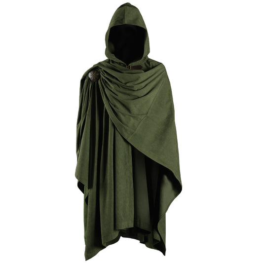 Medieval Corduroy Hooded Cloak