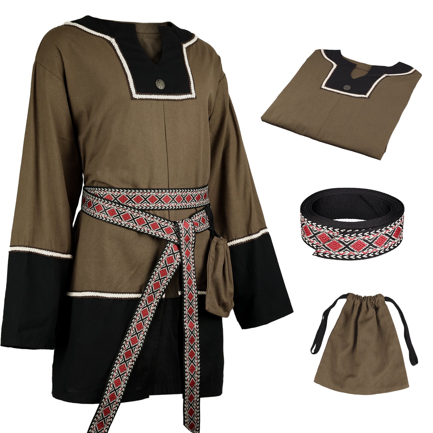 3 PCs Medieval Tunic Set