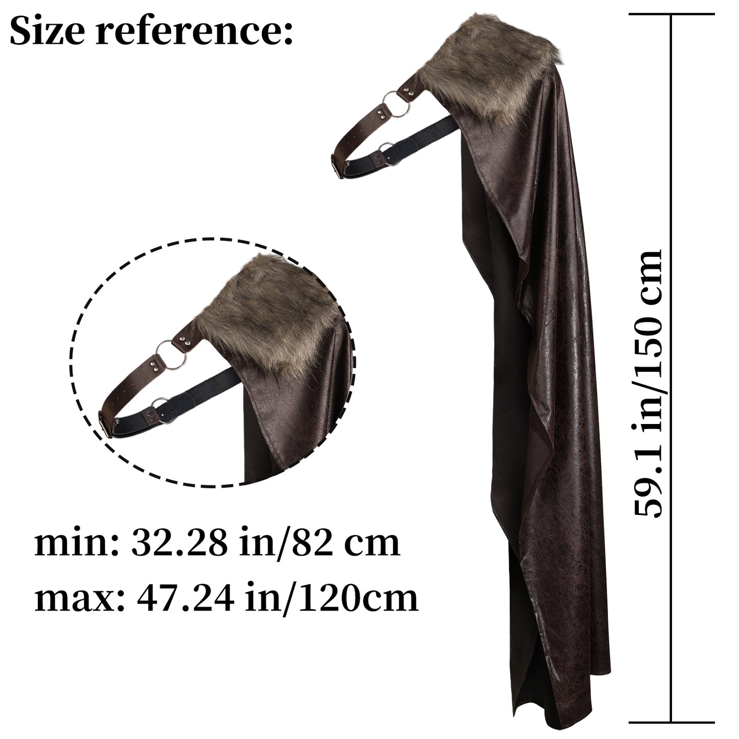 Medieval Artificial Fur Shawl Half Shoulder Cape