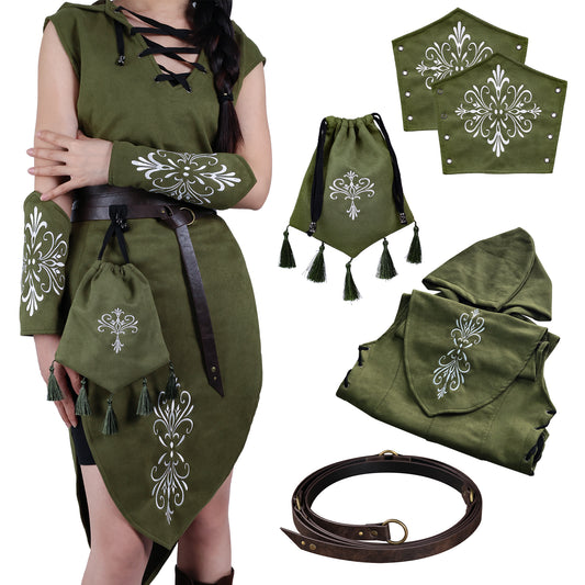 Suede Sleeveless Elf Costume Set