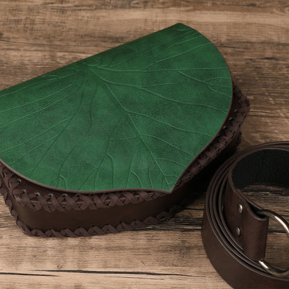 Medieval Leaf Belt Bag with Belt
