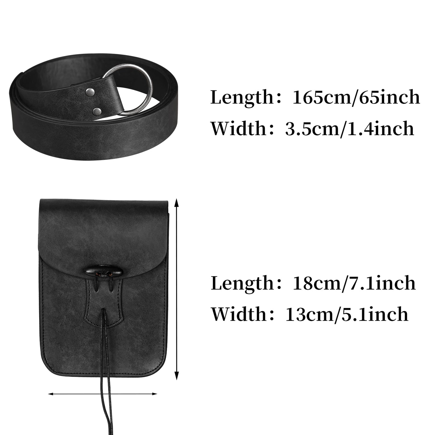 Medieval Faux Leather Belt Bag