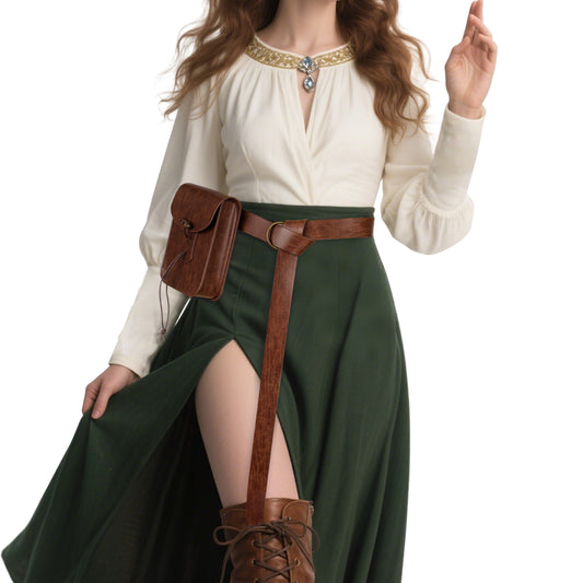 Medieval Faux Leather Belt Bag