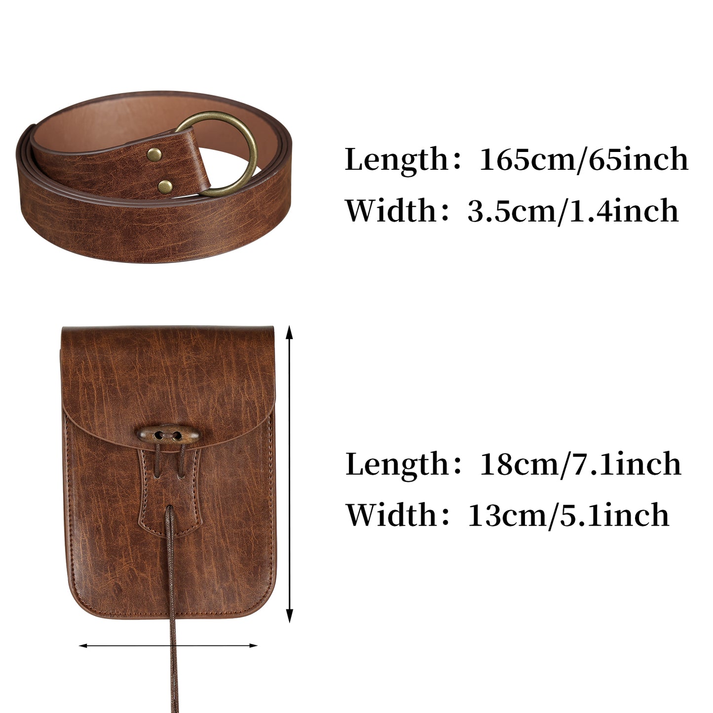 Medieval Faux Leather Belt Bag