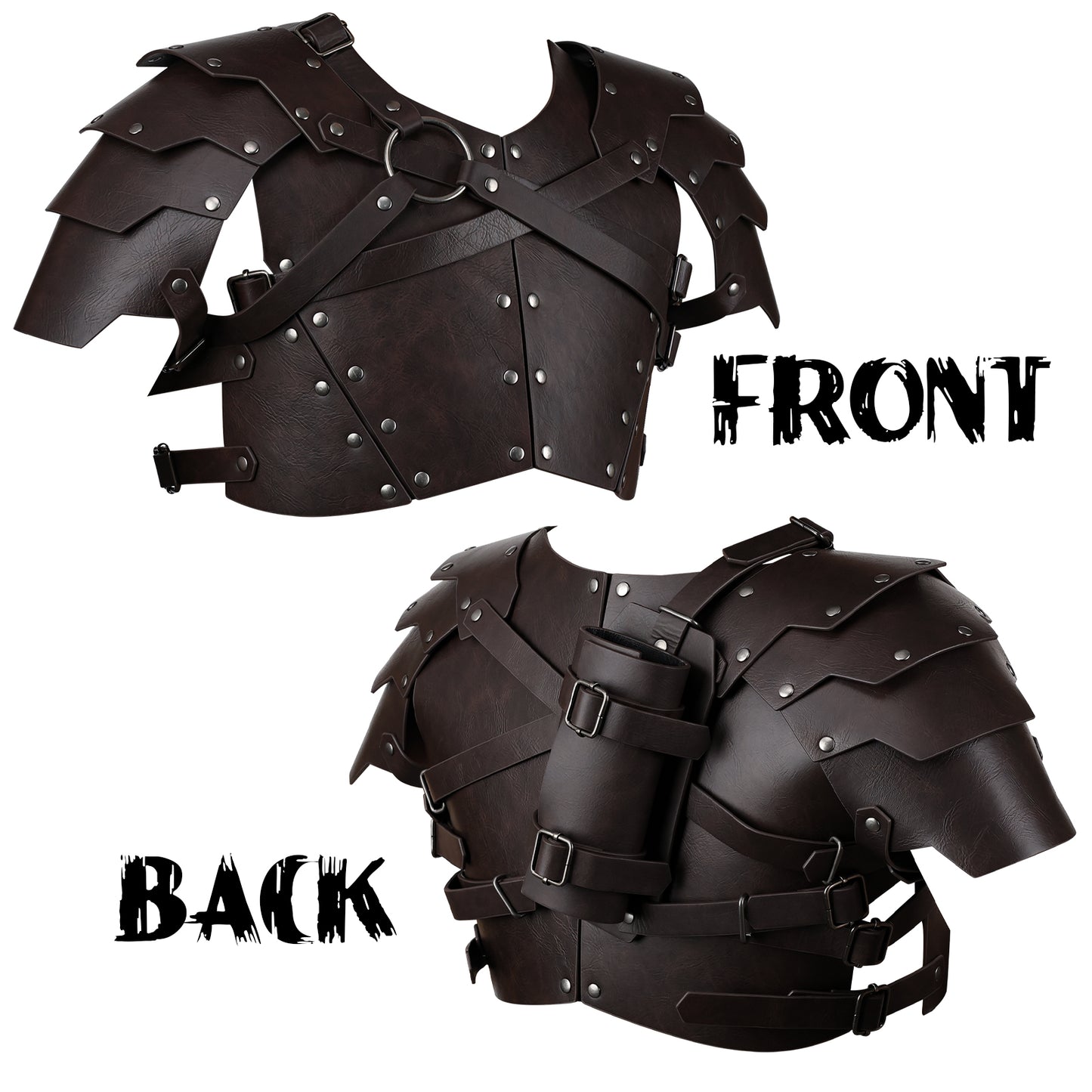 4 PCs Medieval Faux Leather Armor Set for Kids