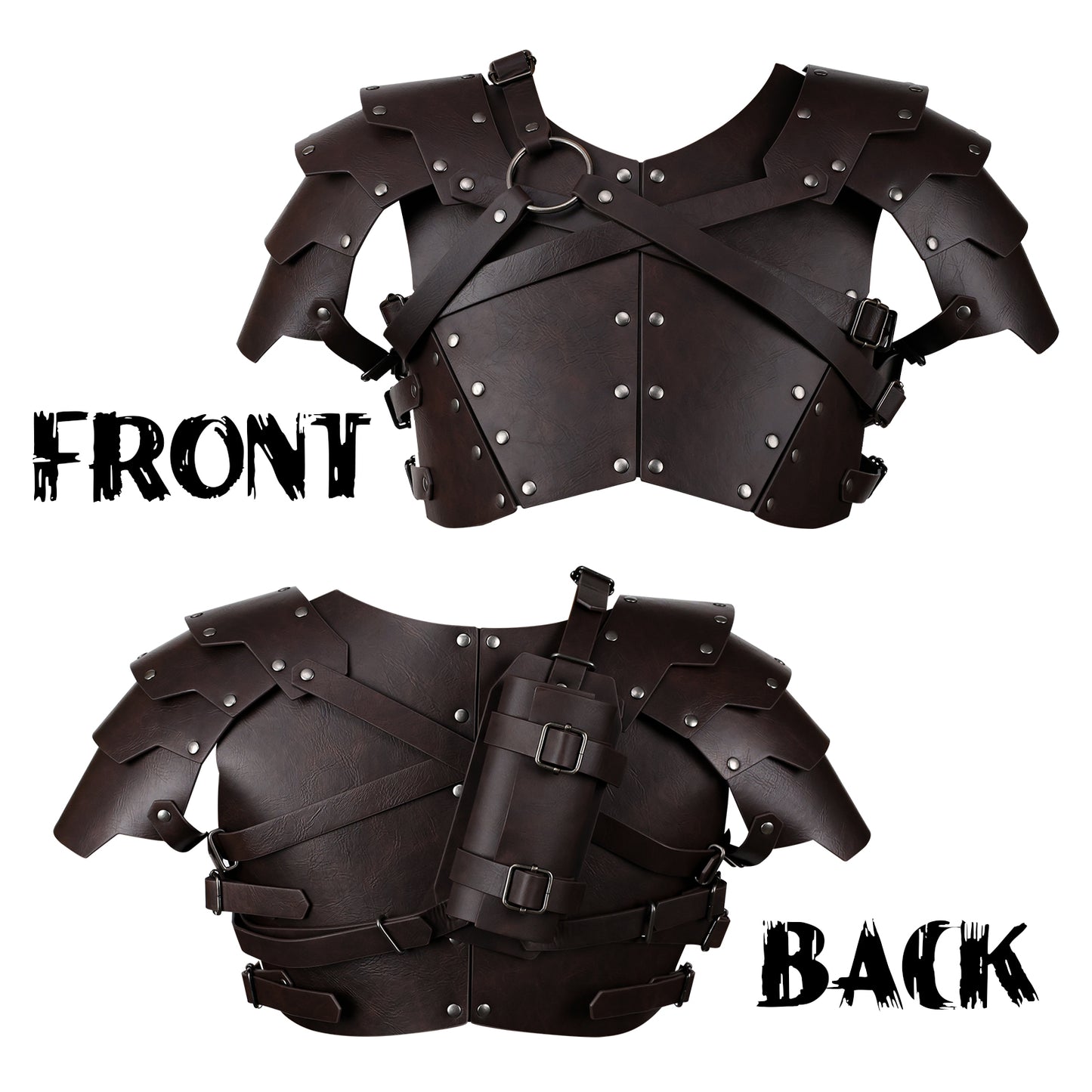 4 PCs Medieval Faux Leather Armor Set for Kids