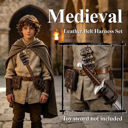HiiFeuer 7 PCs Medieval Baldric Tactical Belt