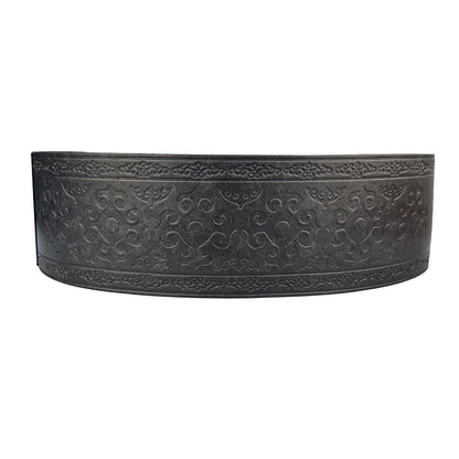 HiiFeuer Viking Wide Belt, Medieval Faux Leather Armor Belt Knight Corset Belt, LARP Costume