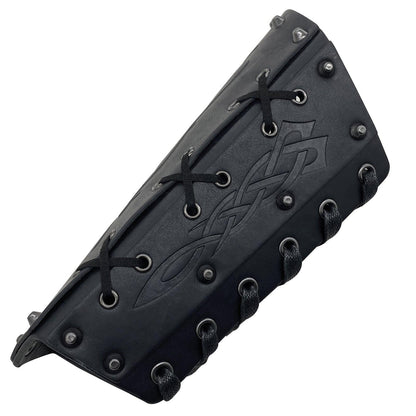 HiiFeuer Medieval Embossed Arm Bracers, Retro Faux Leather Knight Arm Gauntlets, Vintage Renaissance Arm Guards