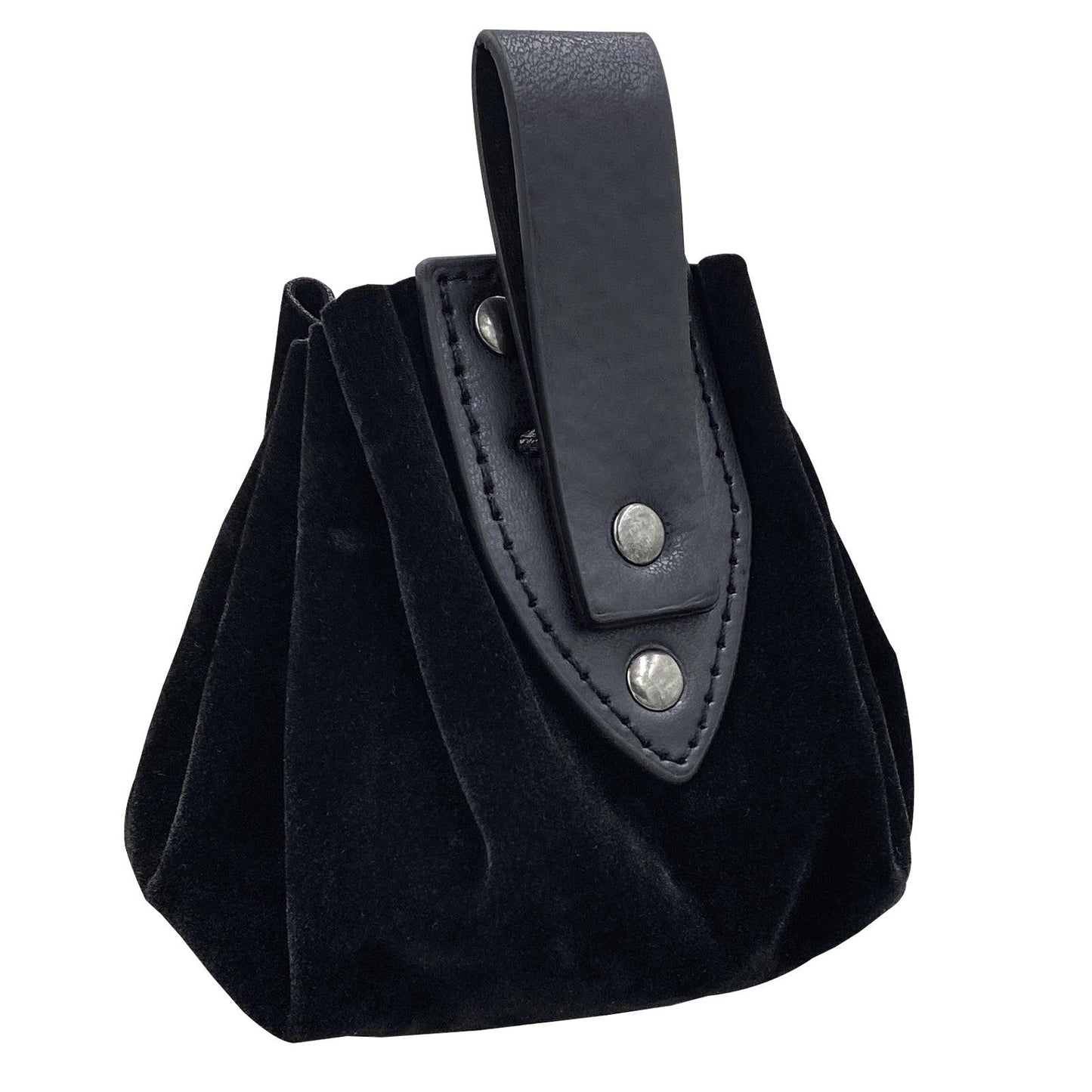 HiiFeuer Vintage Medieval Faux Leather Drawstring Pouch, Middle Ages Portable Coin Purse, Rivets Belt Pouch Dice Bag For LARP Ren Faire