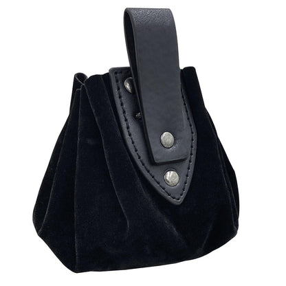 HiiFeuer Vintage Medieval Faux Leather Drawstring Pouch, Middle Ages Portable Coin Purse, Rivets Belt Pouch Dice Bag For LARP Ren Faire