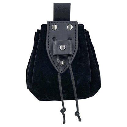 HiiFeuer Vintage Medieval Faux Leather Drawstring Pouch, Middle Ages Portable Coin Purse, Rivets Belt Pouch Dice Bag For LARP Ren Faire