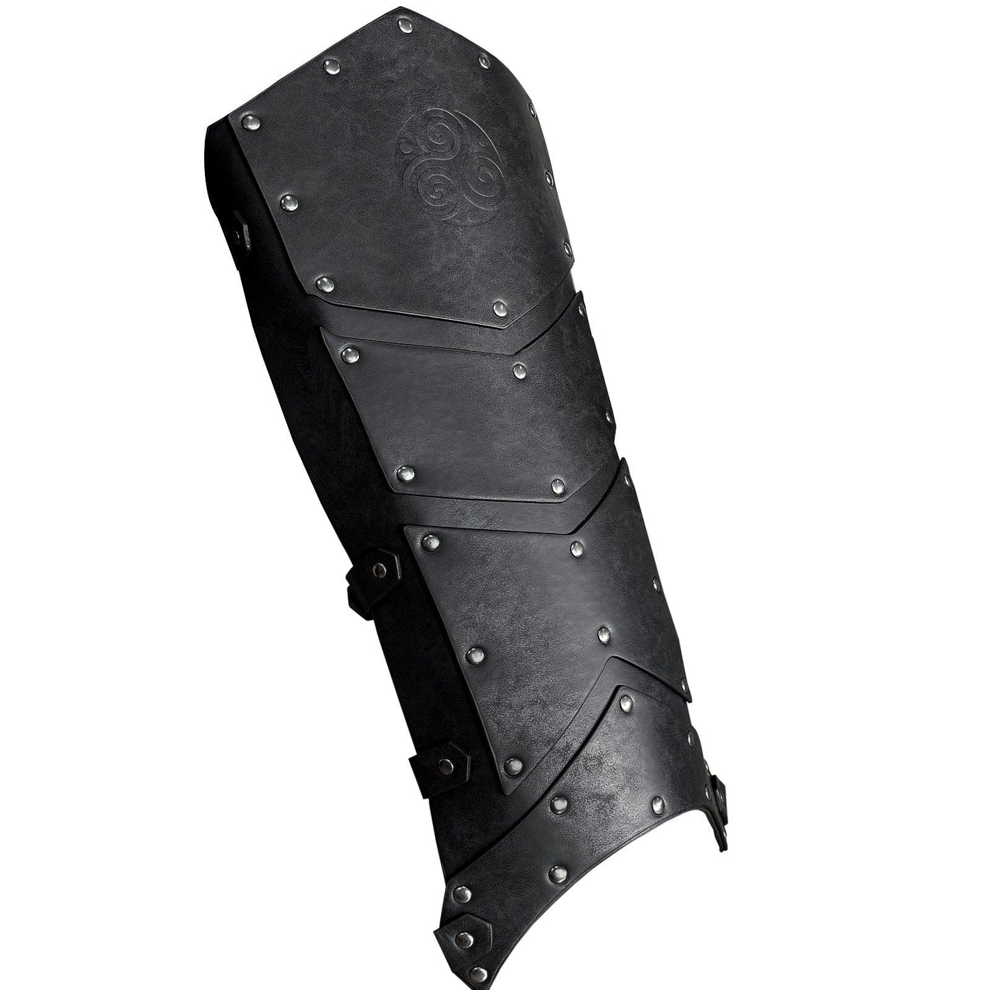 HiiFeuer Medieval Faux Leather Leg Gaiters, Vintage Middle Ages Knight Leg Armor, Mercenary Leg Guards for LARP