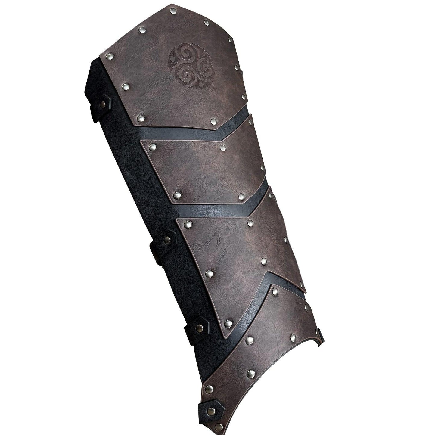 HiiFeuer Medieval Faux Leather Leg Gaiters, Vintage Middle Ages Knight Leg Armor, Mercenary Leg Guards for LARP