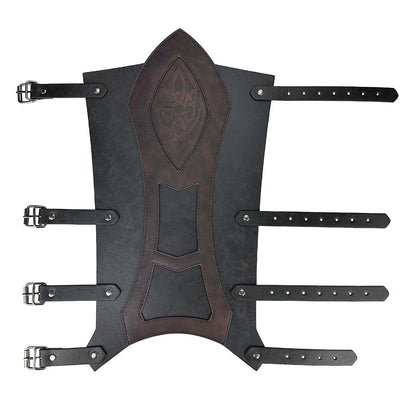 HiiFeuer Medieval Faux Leather Leg Gaiters, Vintage Middle Ages Knight Leg Armor, Mercenary Leg Guards for LARP