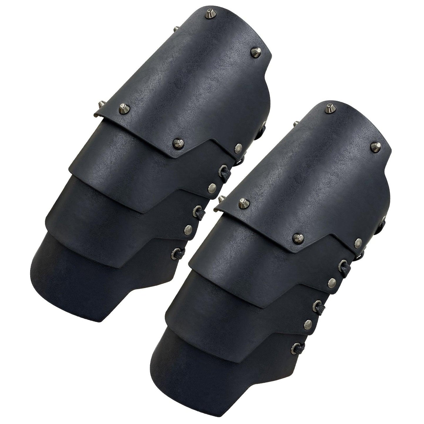 HiiFeuer Medieval Faux Leather 4 Layers Bracers Arm Armor, Middle Ages Mercenary Gauntlets, Costume Knight Archer Arm Guards
