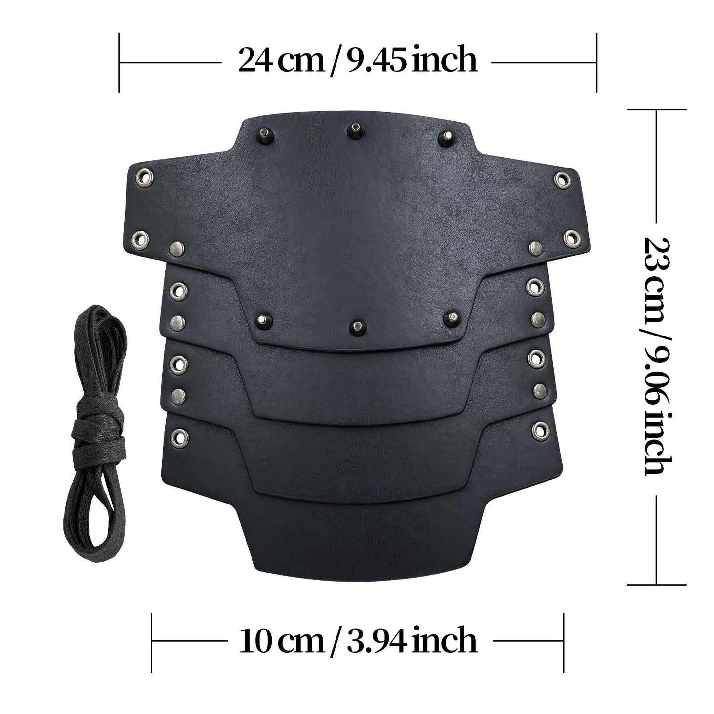 HiiFeuer Medieval Faux Leather 4 Layers Bracers Arm Armor, Middle Ages Mercenary Gauntlets, Costume Knight Archer Arm Guards