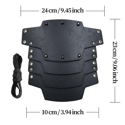 HiiFeuer Medieval Faux Leather 4 Layers Bracers Arm Armor, Middle Ages Mercenary Gauntlets, Costume Knight Archer Arm Guards
