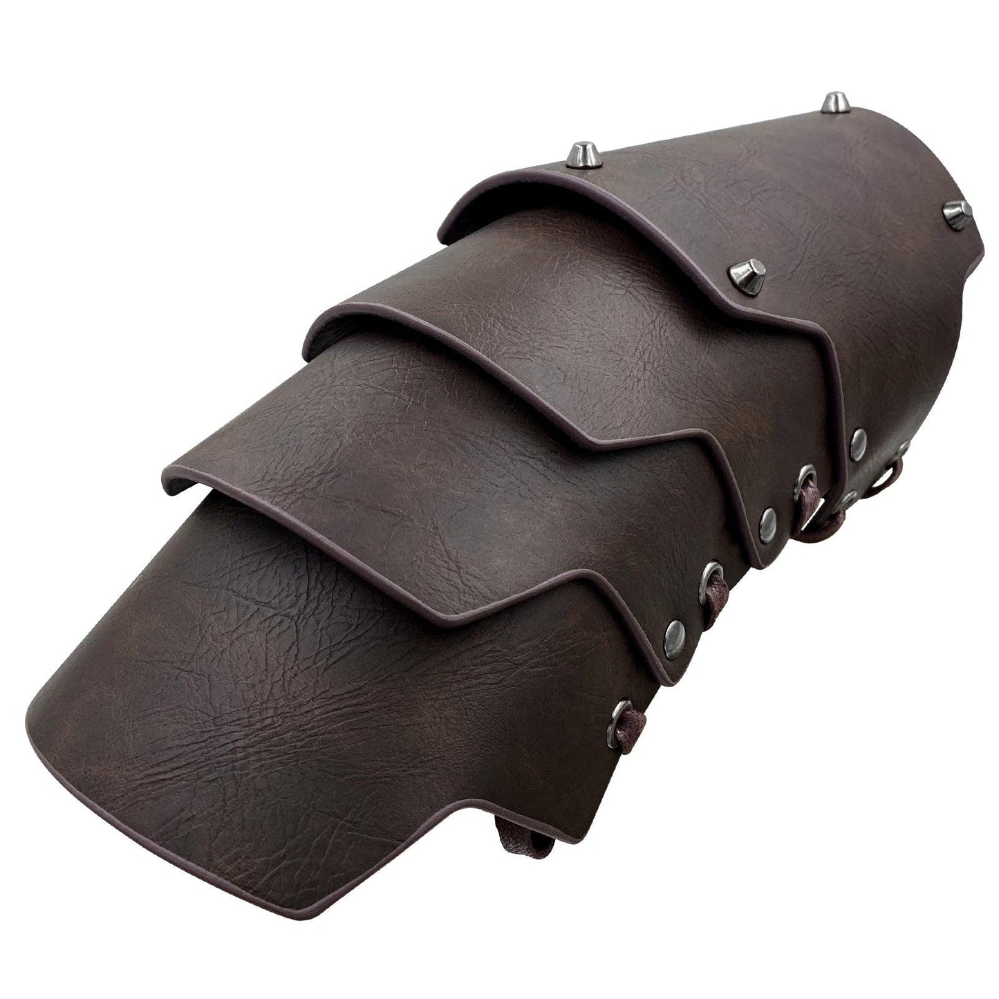 HiiFeuer Medieval Faux Leather 4 Layers Bracers Arm Armor, Middle Ages Mercenary Gauntlets, Costume Knight Archer Arm Guards