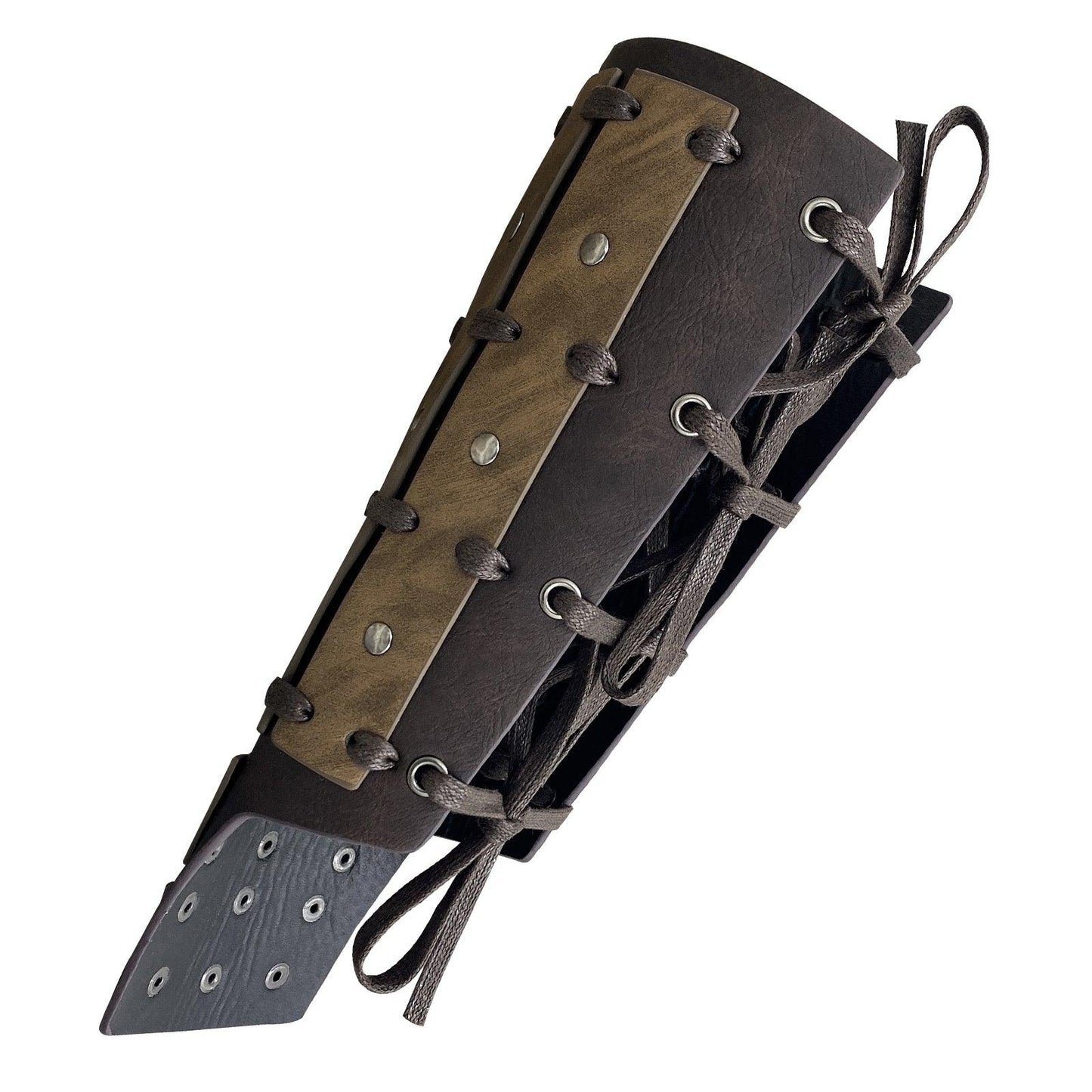 HiiFeuer Medieval Studded Faux Leather Bracers, Vintage Mercenary Arm Guards, Knight Archer Gauntlets for Ren Faire