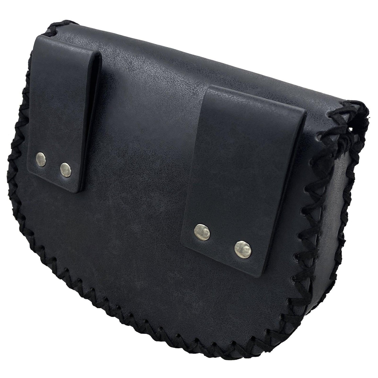 HiiFeuer Viking Embossed Belt Bag, Vintage Medieval Faux Leather Side Pack, Middle Ages Portable Belt Pouch For LARP Ren Faire