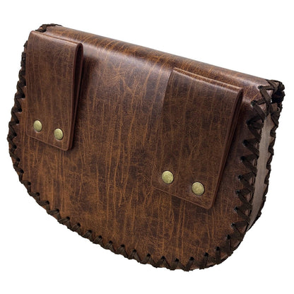 HiiFeuer Viking Embossed Belt Bag, Vintage Medieval Faux Leather Side Pack, Middle Ages Portable Belt Pouch For LARP Ren Faire