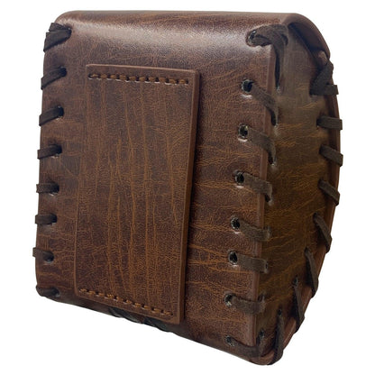 HiiFeuer Medieval Faux Leather Mini Belt Bag, Portable Renaissance Belt Pouch, Nordic Coin Purse Dice Bag for LARP Ren Faire