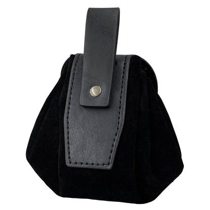 HiiFeuer Medieval Embossed Faux Leather Belt Pouch, Retro Renaissance Portable Belt Bag Coin Purse Dice Bag for LARP Ren Faire